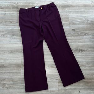 Calvin Klein women’s plum colored trousers.
